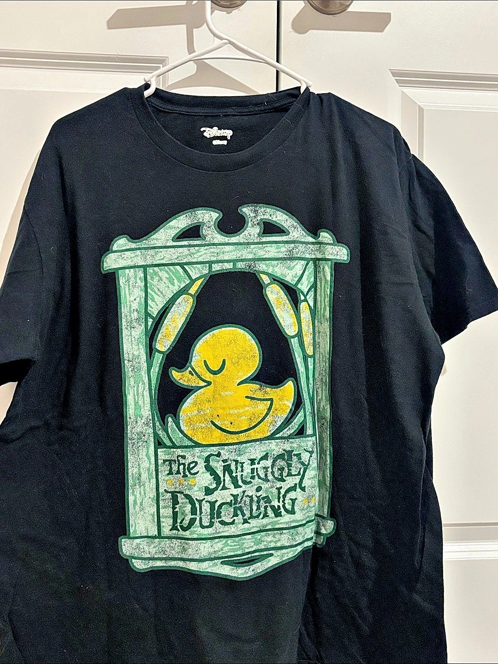 Disney Tangled The Snuggly Duckling T-Shirt Black